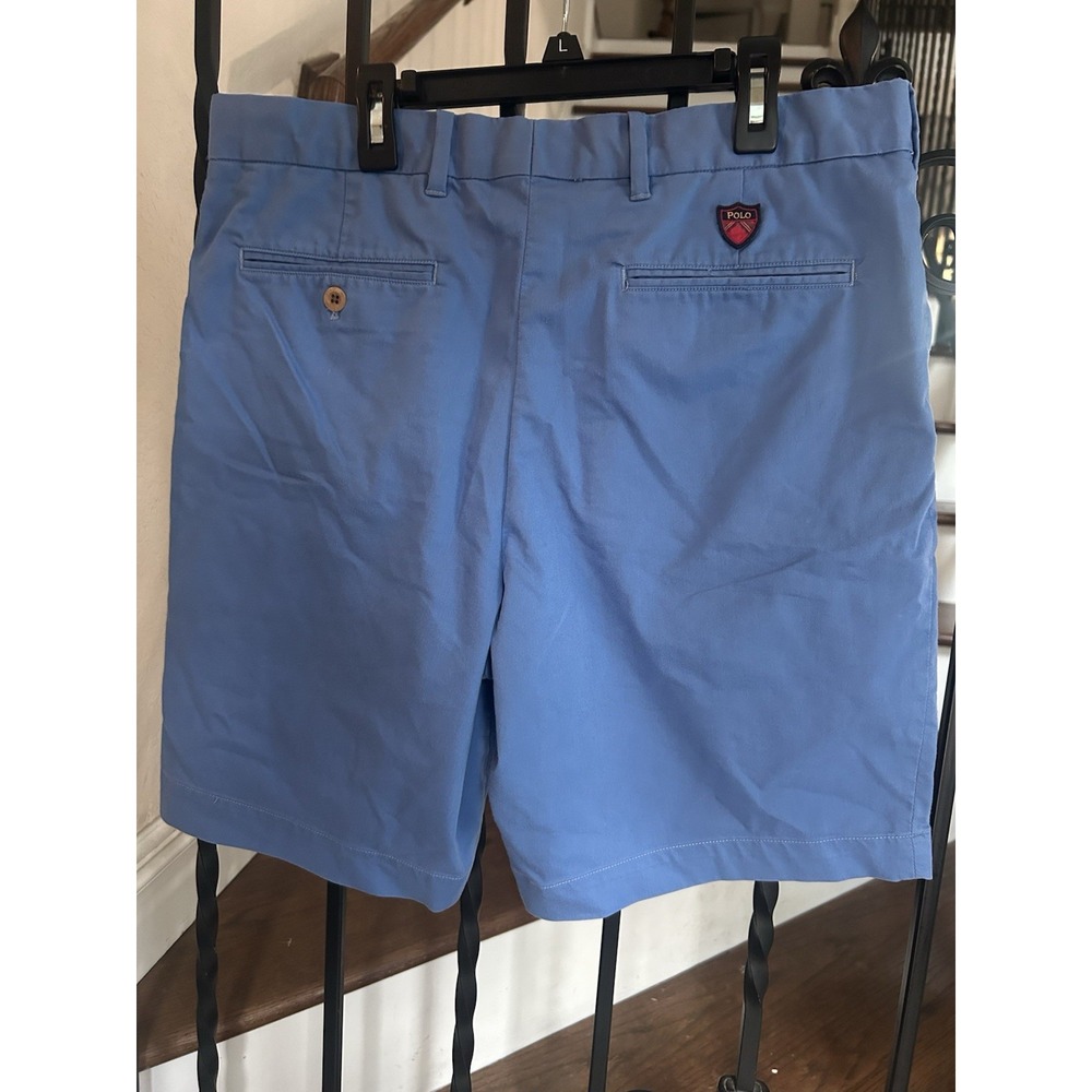 Men's Size 33 Ralph Lauren Polo Shorts Blue Crest Back Pocket  Polo Golf